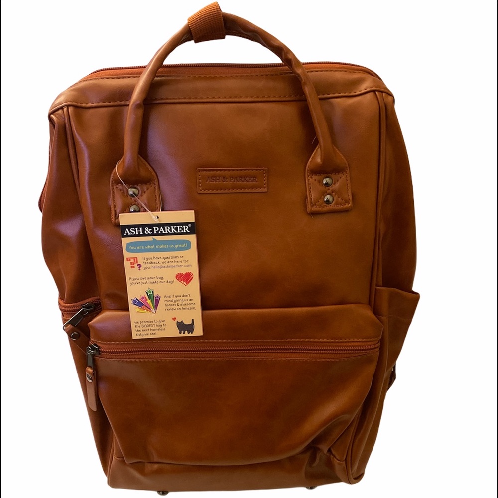 ASH & PARKER NWT VEGAN LEATHER DIAPER BACKPACK